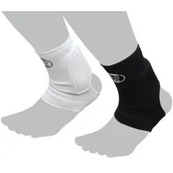 BAY-Sports Achillessehnenbandage Fußbandagen Socken Sprunggelenk Schutz Knöchelbandagen Achillesschutz (Polster im Achillesbereich), 1 Paar, Dauerelastisch, Kompression, schwarz oder weiss schwarz S/M