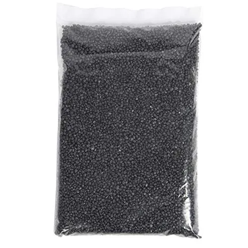 Eurosand GRANULAT 2-3 mm (Kleine Dekosteine, grobkörniger Farbsand) 1 kg. Dunkelgrau. ANTHRAZIT -84