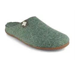 Living Kitzbühel Hausschuhe Filzpantoffel mit Schweizer Kreuz - Hausschuhe aus 70% Wolle mit rutschfester Naturkautschuk-Sohle und integriertem Fußbett für sicheren Stand und hohen Komfort – ideal für entspannte Stunden zu Hause.