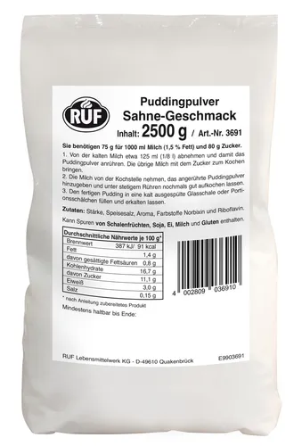 Ruf Puddingpulver Sahne Beutel 2,5kg