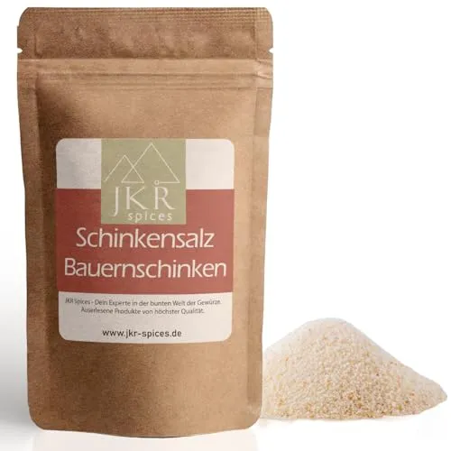 JKR Spices® Schinkensalz für Bauernschinken 500g | Schinken Gewürzmischung mit Pökelsalz zur Herstellung feinster Schinken | Alles in einer Mischung | Im wiederverschließbaren Doypack (500g)