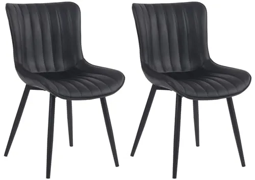 CLP Largo 2er Set Esszimmerstühle - Elegante gepolsterte Esszimmerstühle mit Samt- oder Kunstlederbezug, bieten hohen Sitzkomfort und Stabilität. Ideal für jedes Zuhause, erhältlich in mehreren Farben.