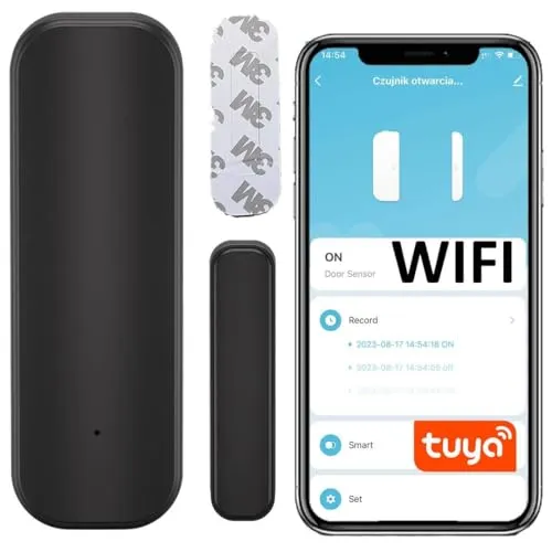 Sone Smart One WLAN Türsensor & Fensterkontakt Smart Home – Türsensor Alarm mit Benachrichtigung – Kompatibel mit TUYA & Smart Life – Tür- & Fenstersensoren 72x25mm/11x46mm