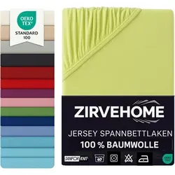 yadetextil Spannbettlaken 140x200 cm - 160x200 cm Jersey Spannbetttuch 100% Baumwolle Bettlaken, Jersey, Gummizug: Rundumgummi, (1 Stück), Spannbettlaken 140x200-160x200 cm bis 25 cm Höhe, Apfelgrün grün 160 cm x 200 cm