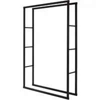 ML-Design Kaminholzregal 100x150x25cm - Aschesauger - Hochwertiges Kaminholzregal aus pulverbeschichtetem Stahl, ideal für die ordentliche Lagerung von Feuerholz, schützt vor Bodenfeuchtigkeit und eignet sich für Innen- und Außenbereiche.