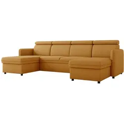 MIRJAN24 Wohnlandschaft Barcelo U - Ecksofa mit Schlaffunktion - Moderne Wohnlandschaft Barcelo U mit praktischen Bettkästen und verstellbaren Kopfstützen. Ideal für gemütliche Abende und als zusätzlicher Schlafplatz. Maße: 284x166 cm.