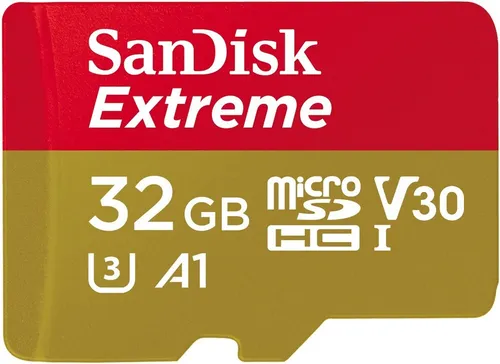 SanDisk Extreme 32 GB microSDHC - Hochgeschwindigkeits-Speicherkarte für Actioncams und Drohnen, bis zu 100 MB/s, temperaturbeständig und wasserdicht, 30 Jahre Garantie