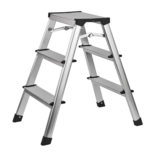 Alu Klapptritt Haushaltsleiter 2x3 Stufen