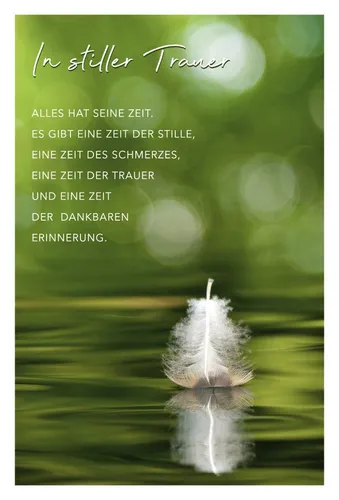 BSB Grußkarten Trauer – Glückwunschkarte 11,5 cm