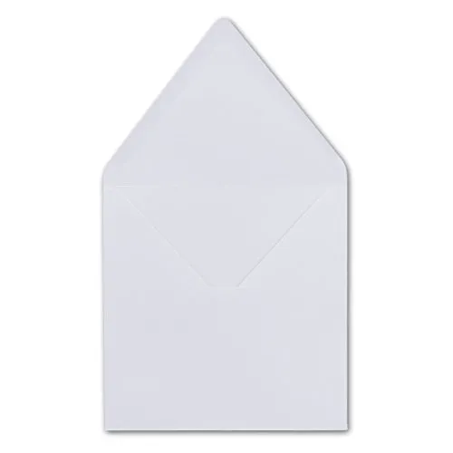 Quadratische Briefumschläge Weiß 12,5 x 12,5 cm 120 g/m² Nassklebung Kuverts ohne Fenster ideal für Weihnachten, Einladungen oder zur Aufbewahrung von CD/DVD/Blue-Ray 75