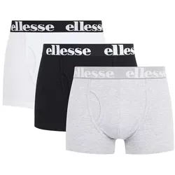 ellesse Herren Boxer Shorts HALI, 3er Pack - Bequeme Fashion Trunks in Schwarz/Grau/Weiß 2XL - Herrenunterhosen im praktischen 3er Pack mit bequemen Gummizugbund und funktionalem Eingriff für hohen Tragekomfort. Hergestellt aus weicher, elastischer Baumwollmischung.