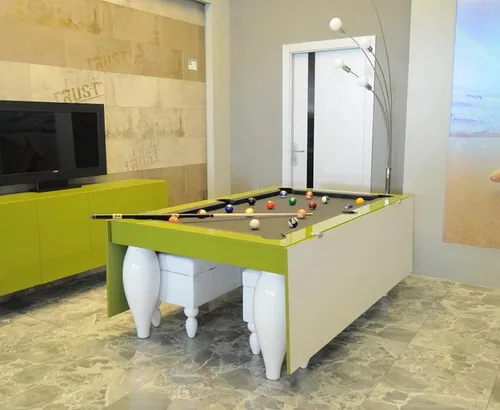 Esstisch mit Spieloption Billardtisch – Stilvoller Kombitisch für Spaß und Genuss - Vielseitiger Tisch für Freizeitspaß und gesellige Abende. Farbe: Grün, Größe: 7 Fuß (231.5 x 132.5 cm) – ideal für Spiele und ein gemütliches Essen.