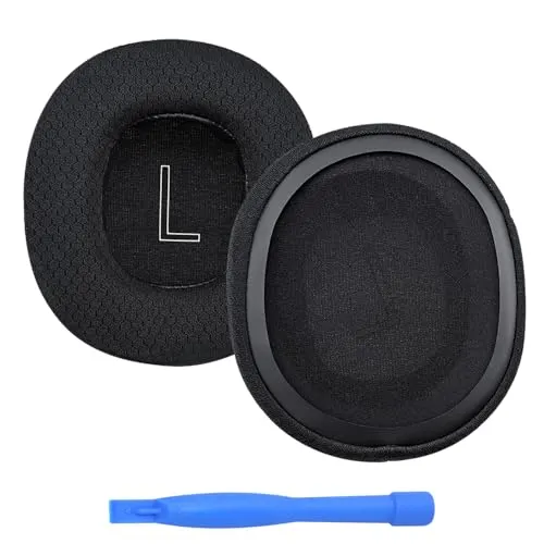 MMOBIEL Ersatz Ohrpolster für Xbox Wireless, Wired, Xbox Stereo 20th Anniversary Special Edition Kopfhörer Mesh Gewebe Kopfhörer Ohrpolster - Ersatzpolster – Schwarz