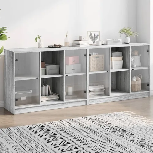 vidaXL Bücherschrank mit Türen