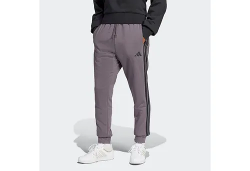 adidas Herren Essential Three Stripes French Terry Pant in grau von adidas