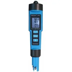 PEAKTECH 5306 - 3 in 1 PH-Meter - PH- und EC-Messgerät in Stiftform mit LCD-Anzeige und Hintergrundbeleuchtung. Misst pH-Wert, Leitfähigkeit und Temperatur präzise. Ideal für Labor und Garten.