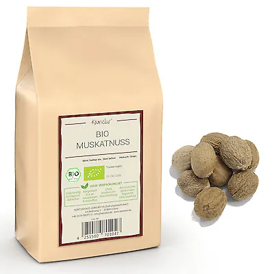  250g BIO Muskatnuss ganz, ganze Muskatnüsse BIO für Muskatreibe 76 EUR/kg