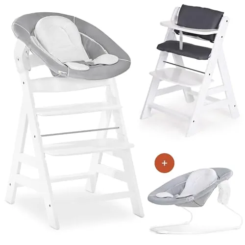 hauck Hochstuhl Alpha+ Newborn Set mit 2in1 Bouncer