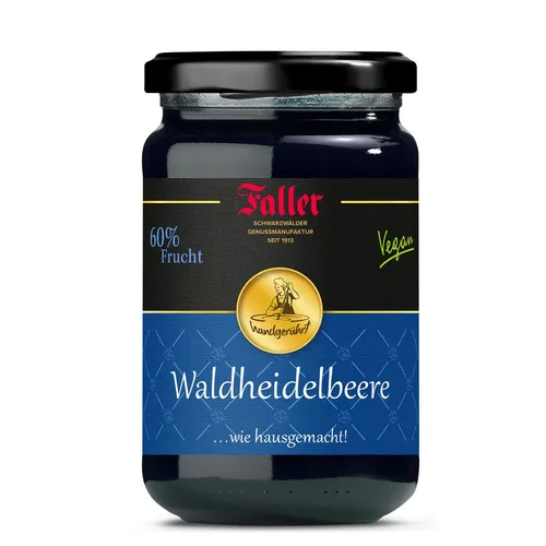 FALLER Waldheidelbeere Konfitüre hg 330g OT - 60% Frucht