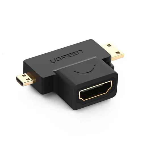 3in1 Adapter Mini HDMI / HDMI Typ A / Micro HDMI schwarz