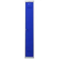 Phoenix Spind PL1130GBK - blauer 1 Abteil Spind mit Zylinderschloss - Metall Spind mit optimaler Belüftung und modularer Bauweise, ideal für Schulen und Fitnessstudios. Inklusive 2 Schlüsseln, zerlegt geliefert.