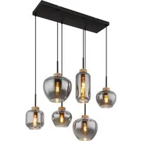 Hängeleuchte Matt Naturfarben/Schwarz - Elegante Beleuchtung für jeden Raum - Lampen, stilvolle Hängeleuchte in Matt Naturfarben und Schwarz, perfekt für eine gemütliche Atmosphäre mit maximal 40 Watt.