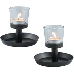 2er Set Moderne Deko Teelichthalter Kerzenhalter Kerzenständer Hyban
