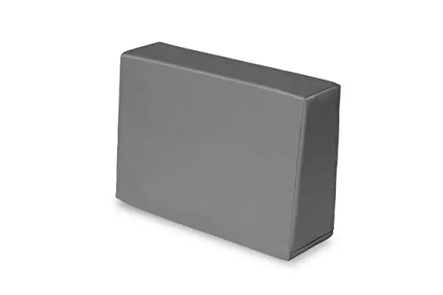 TexDeko Seitenkissen 60x43x20/15cm für Palettenkissen In- & Outdoor wasserabweisend Bezug mit Reißverschluss waschbar (Grau)