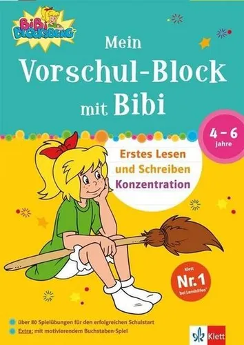 Mein Vorschul-Block mit Bibi Blocksberg: Erstes Lesen und Schreiben, Konzen
