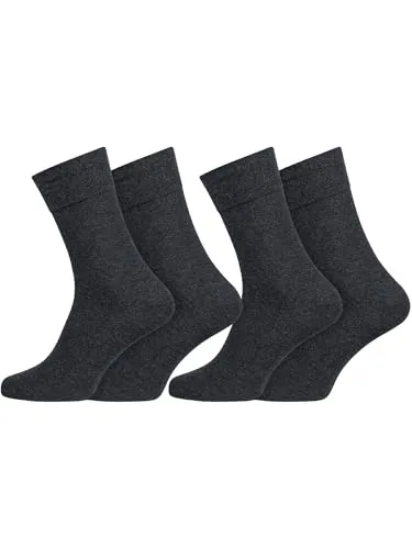 Nur Die 2er 98% Baumwolle Komfortbund Socke Herren feine atmungsaktive weiche Baumwolle Druckfreie Spitze, Mittelhoher Schaft Herrensocken Männer
