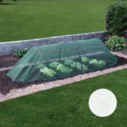Pflanztunnel aus grünem Netzmaterial - Modularer Gartentunnel mit Vogelschutz - Garten-Zubehör mit effektivem Schutz vor Vögeln und Nagetieren. Modular erweiterbar und einfach aufzubauen, fördert er das Wachstum Deiner Pflanzen durch optimale Luftzirkulation.