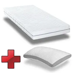 Orthopädische Kaltschaummatratze Supportho Premium 100 x 200 cm mit Gel-Effekt Kissen