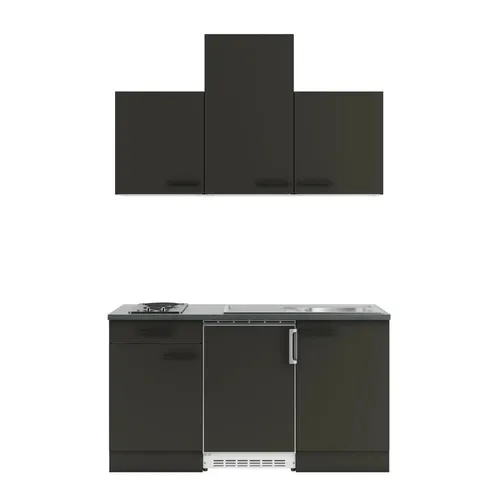Optifit Singleküche Madrid420 150 cm anthrazit matt