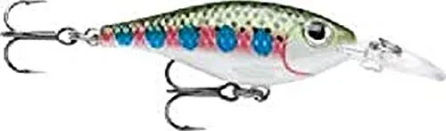 Rapala - Ultra Light Shad Angelköder - Angelzubehör mit Dip Flap - Süßwasser Spinnköder - Lauftiefe 1.2-1.5m - Fischköder 4cm, 3g - Hergestellt in Estland - Rainbow Trout