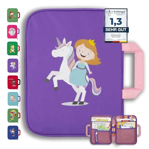 GRINSEZWERGE Tasche für TipToi im Prinzessin Design I Aufbewahrung für TipToi Stift, Bücher & Zubehör I Kinder Tablet Tasche I Tragetasche für Edurino Figuren