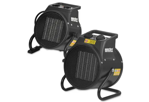 HECHT 3543 Heizlüfter Keramik Elektro - 3000 W für Räume bis 30 m² - Heizlüfter für Räume bis 30 m² mit 3000 W Leistung, stufenlosem Thermostat und Überhitzungsschutz. Ideal für schnelle Wärmeverteilung und ganzjährigen Einsatz dank Ventilatorfunktion.