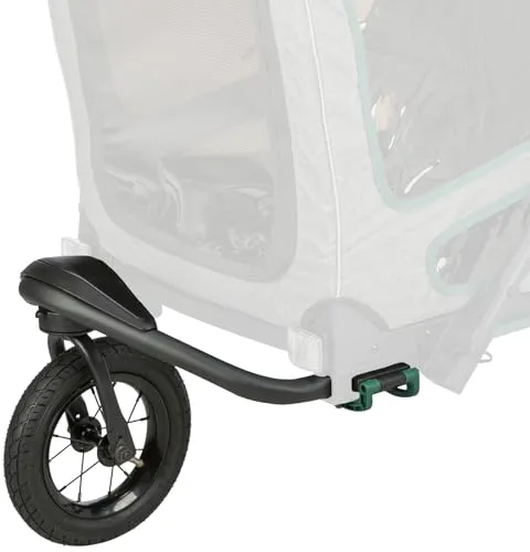 TRIXIE Tierfahrradkorb Jogger-Umbausatz für Fahrrad-Anhänger grau salbei - für Größe L, ideal für aktive Tierbesitzer und entspannte Ausflüge