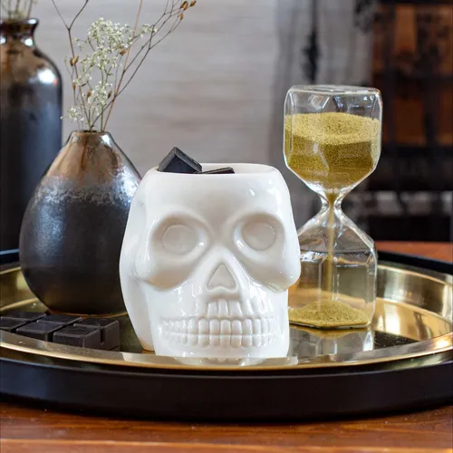 Candle Brothers Teelicht Duftlampe Aromalampe Keramiklampe Skull Halloween