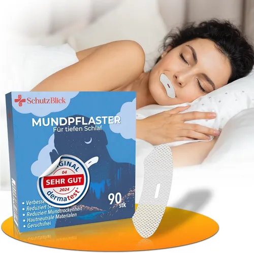 Likarto Anti-Schnarch-Mundpflaster SchutzBlick Premium Mundpflaster Schlafen 90 Stück (90 St)