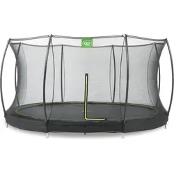 Bodentrampolin EXIT Silhouette Ground 427 schwarz - Trampolin in elegantem Schwarz, ideal für Garten und Outdoor-Aktivitäten, bietet Sicherheit und Spaß für die ganze Familie.