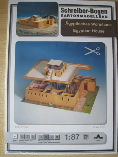 Ägyptisches Wohnhaus 1:87 H0 Kartonbausatz NEU Bastelbogen