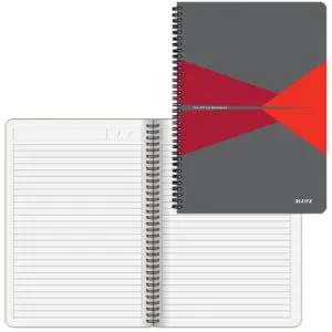 Leitz Collegeblock Office rot, 4648-10-25, A4, Rand rundum 80 g/m² 90 Blatt mit Kopfzeile liniert