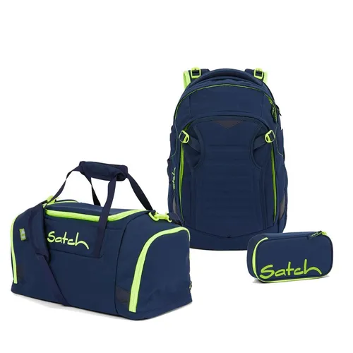 Satch Schulrucksack Match (3tlg., inkl. Schlamperbox und Sporttasche)