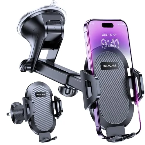 Miracase Handyhalterung Auto – Super stabil mit starkem Saugnapf