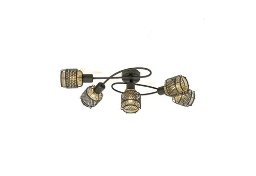 Lindby Deckenlampe 'Eudoria' - Moderne 5-flammige Deckenleuchte in Schwarz - Lampen für Wohnzimmer & Esszimmer, hochwertige Optik und gemütliche Atmosphäre für jeden Raum.