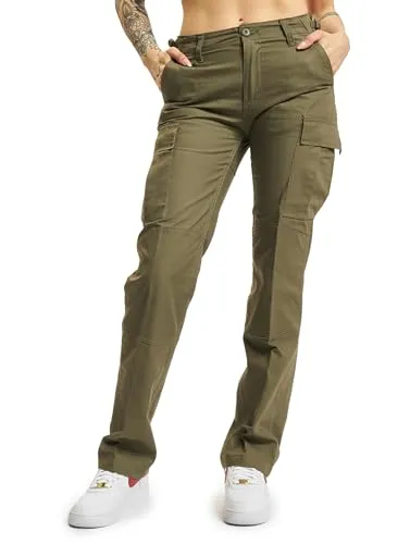 Brandit Women BDU Ripstop Pants - Olive, Größe 27 - Damen-Hosen aus wasserabweisendem Ripstop-Material, ideal für Freizeit und Outdoor-Aktivitäten mit verstärktem Knie und regulierbarer Bundweite für hohen Tragekomfort.