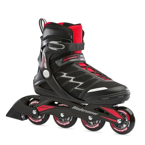 Bladerunner Advantage PRO XT Inline Skate 2021 Black/red, 45.5 - Eislauf-Schlittschuhe mit 80mm Rollen, ideal für Herren. Der ADVANTAGE PRO XT 2021 bietet eine präzise Schnürung für optimalen Halt und Komfort.