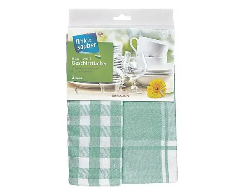 flink & sauber Geschirrtuch, (2-tlg), 50 / 70 cm, besonders saugfähig