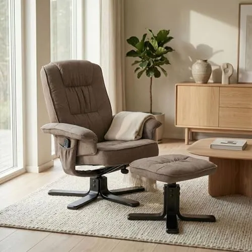 IDIMEX Relaxsessel CHARLY mit Hocker, neigungsverstellbar - Bequemer Fernsehsessel mit Hocker, ideal für entspannte Stunden. Die neigungsverstellbare Rückenlehne und die seitliche Aufbewahrungstasche machen ihn zum perfekten TV-Sessel.