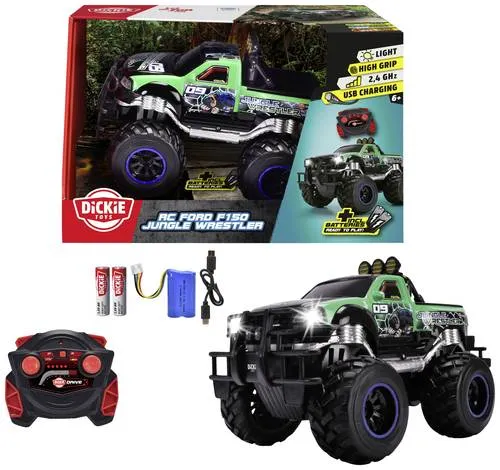 RC Jungle Wrestler Ford F150 - Fernlenkspielzeug - RC-Modelle mit 30 Minuten Akkulaufzeit, ideal für Kinder ab 6 Jahren und bietet ein aufregendes Fahrerlebnis im Dschungel!